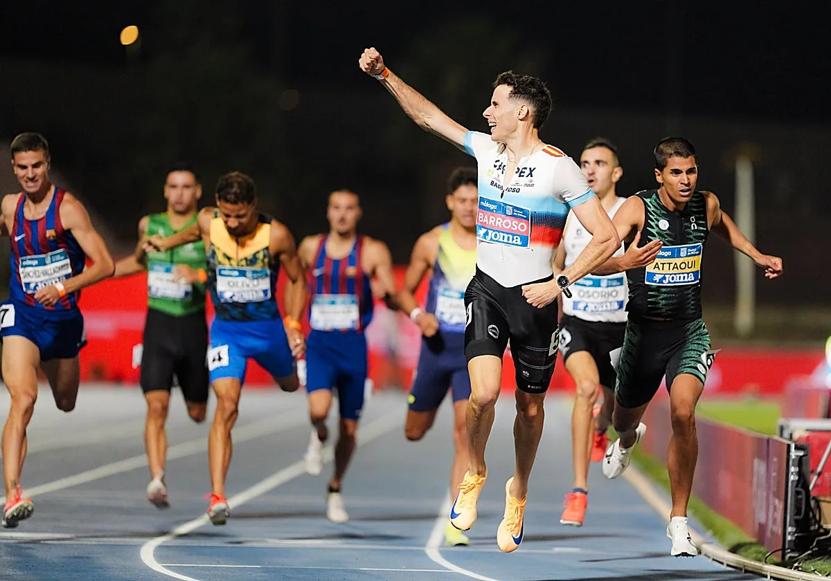 Málaga: Barroso se corona campeón de España en 800 metros, superando a Attaoui