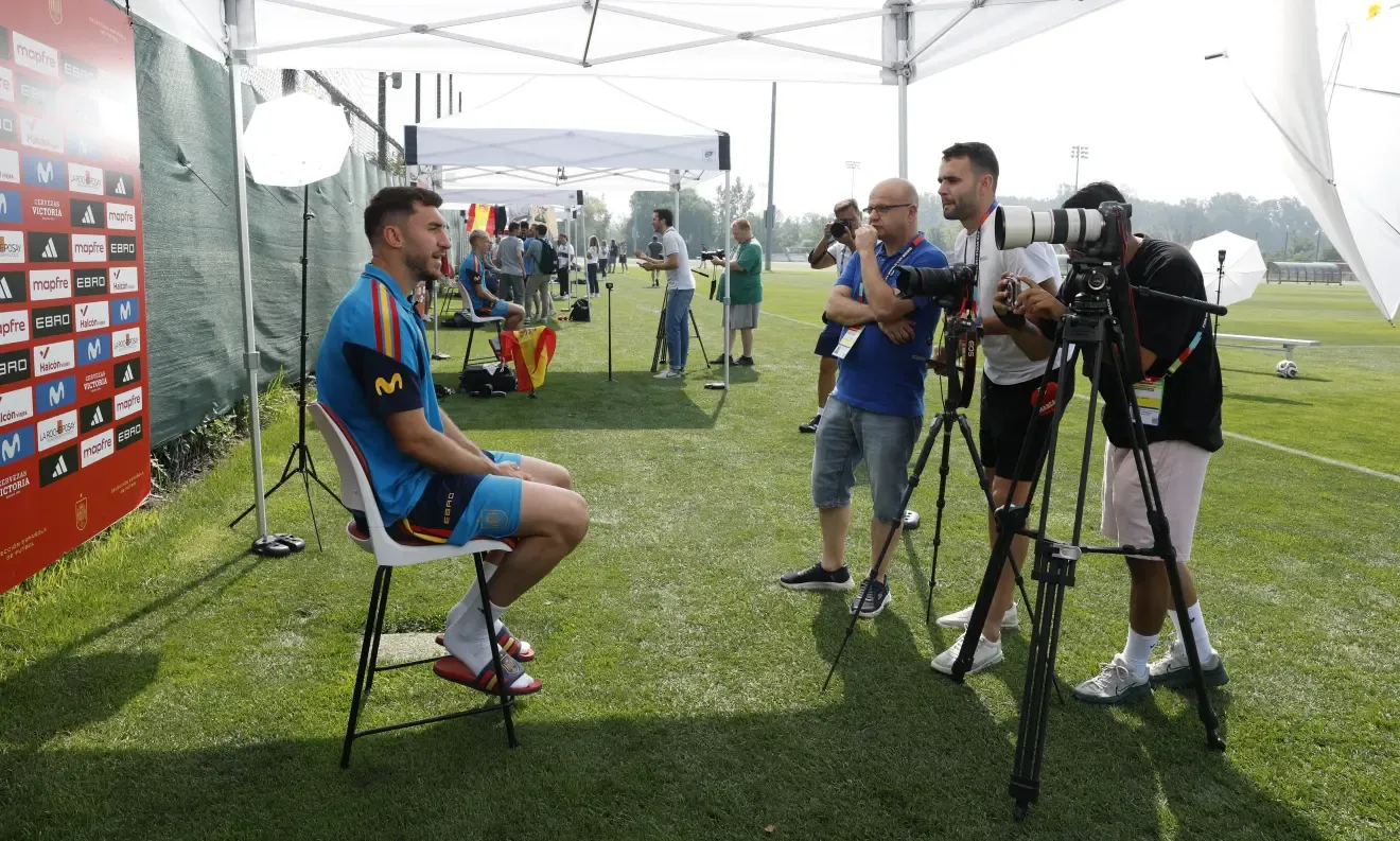 Un momento de la entrevista.