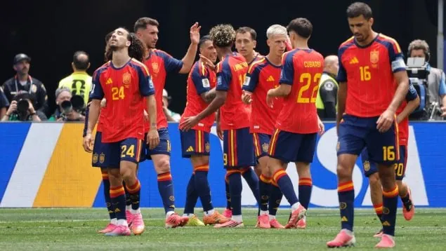 Jugadores de la selección española
